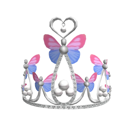 Silver Tiara Of Butterflies