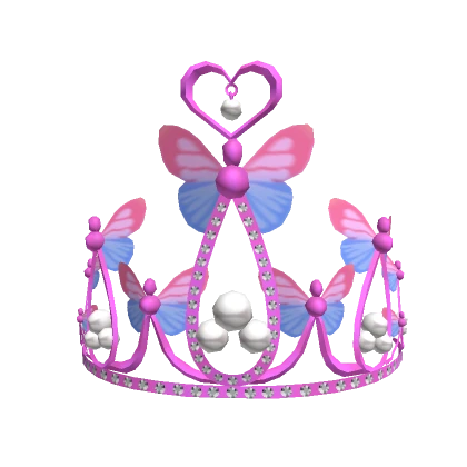 Pink Tiara Of Butterflies