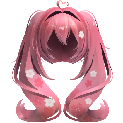 Sakura Miku Curly Twintails Pink Hair (Mid)