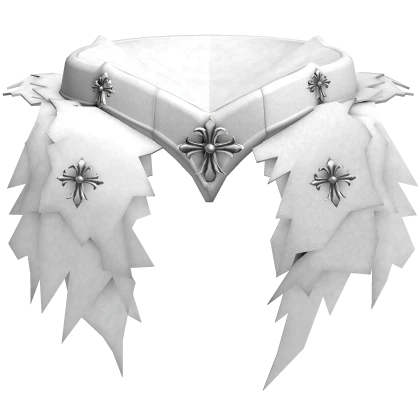 Chrome Grunge Neck Scarf Destroyed Emo White