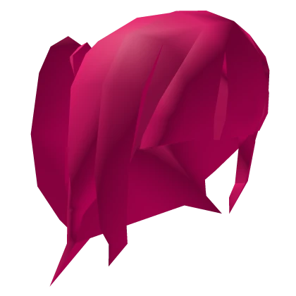 Low Poly Half Up Twintails - Hot Pink