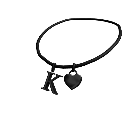 3.0 Initial Necklace: K (Black)
