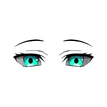 Serene Glowing Eyes Teal (3D Face Accessory)