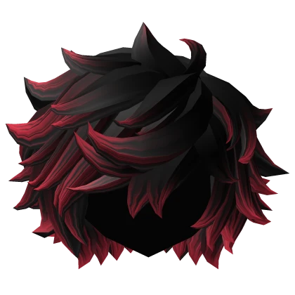 Fluffy Curly Black Red Hollow Hair