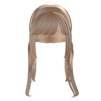 Cute Blonde Low Pigtails w/ Bangs 