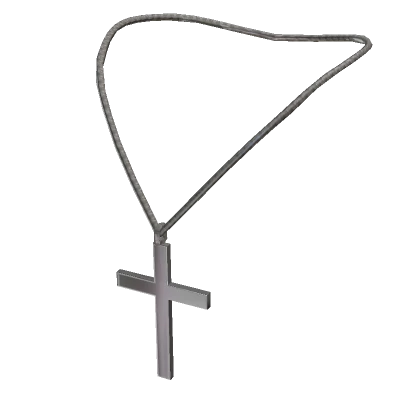 2.0 Holy silver metal cross necklace