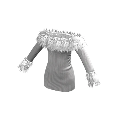 White Fur Dress