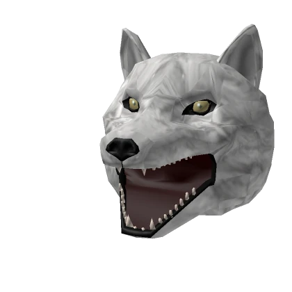 White Wolf Full Head Animal