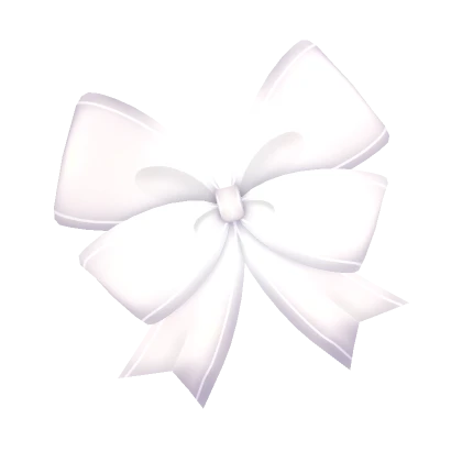 💗 Preppy White Hair Bow 💗