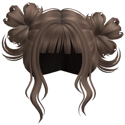 Fluffy Tilted Messy Buns (Brown)