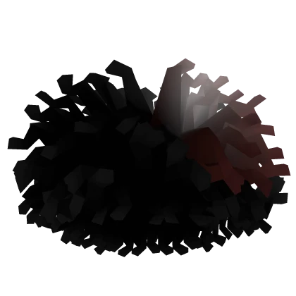 Messy Curly Fro Black - Red Half