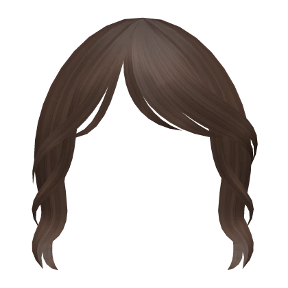 Swept Wavy Bangs in Brown