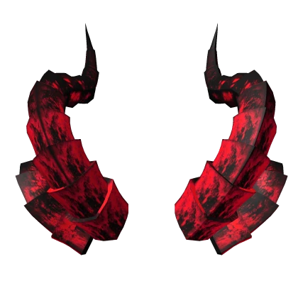 (⌛) Crimson Red Sinister Creature Horns