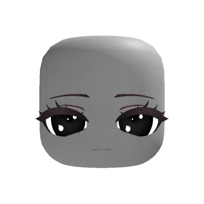 Animated Chibi Doll Sleepy Face - Black