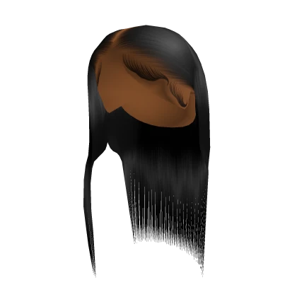 Tucked Middle Part Buss Down [Black]