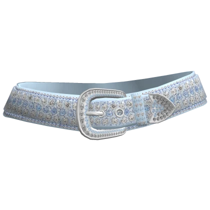 [Blush Fashion] Y2K Light Blue Rhinesstone Belt