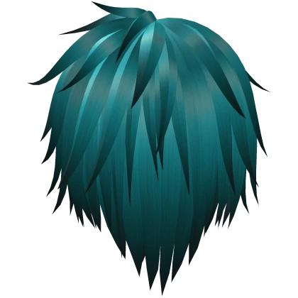 Cyan Layered Vkei Scene Hair Set w/ Wispy Ends, IV