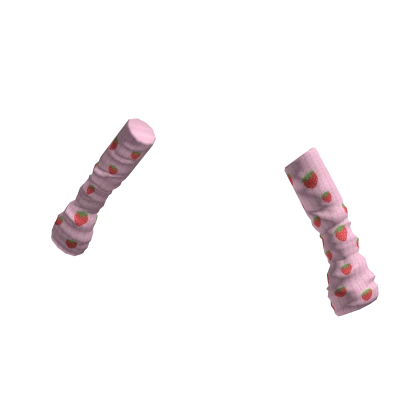 Cute Strawberry Print Pink Arm Warmers