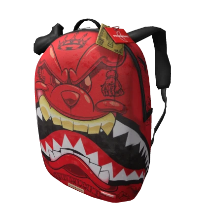 (4.0) Red Sprayground Bookbag With Glock19