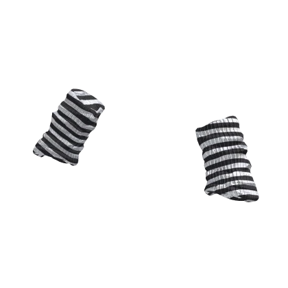Striped Soft Arm Warmers (Black and White)