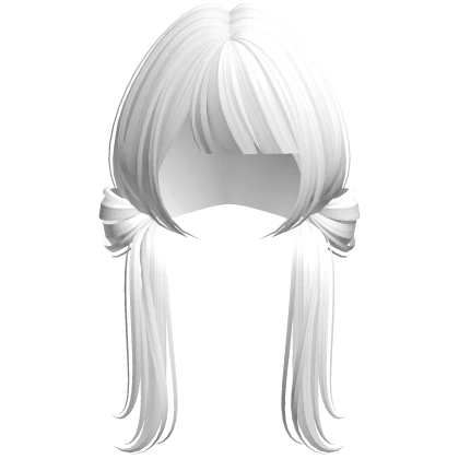 Anime Bun Pigtails in White