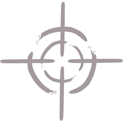 ⛥ eye crosshair in white ⛥