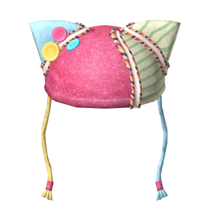 Pink Buttoned Cat Hat