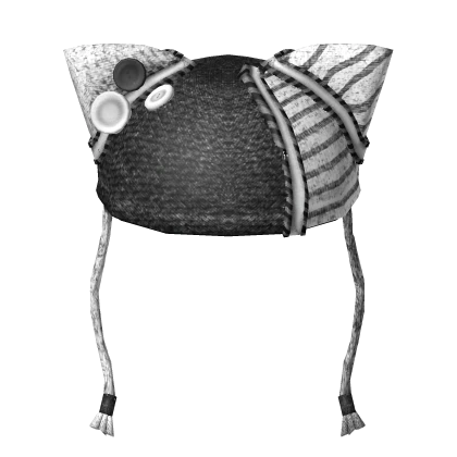 Black Buttoned Cat Hat