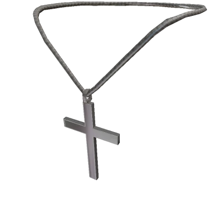 1.0 Holy silver metal cross necklace