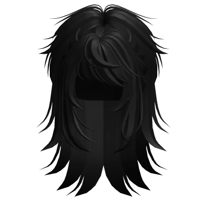 Big Scene Punk Messy Skipey Ponytail Black