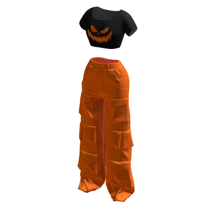 Y2K Cargo Pants & Crop Top Halloween