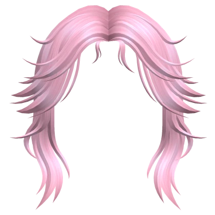 Messy Wolfcut Bangs in Pink