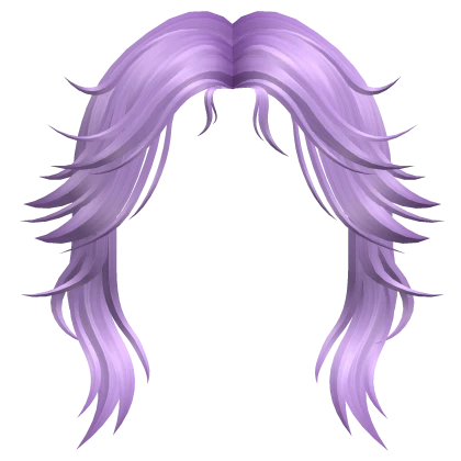 Messy Wolfcut Bangs in Light Purple