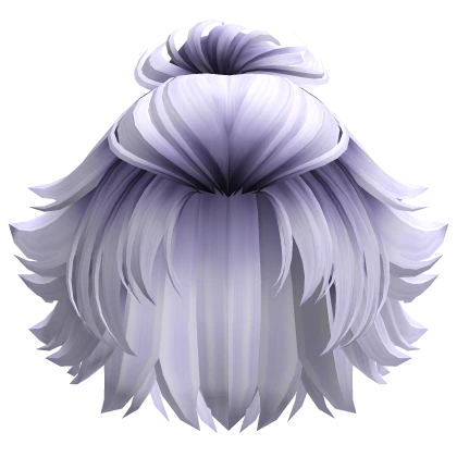 Wavy Anime Ponytail Boy Hair (Purple Ombre)