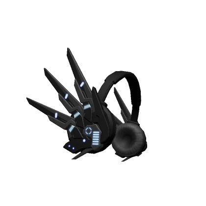 Black Cyber Winged Headphones