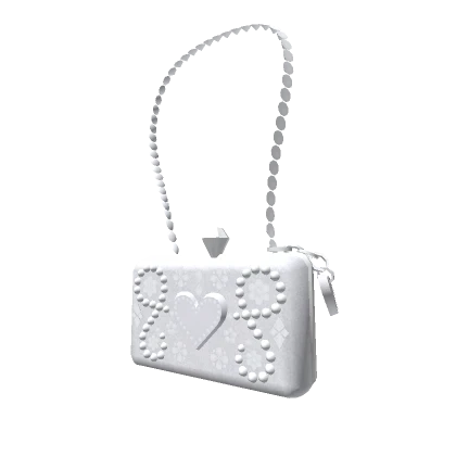 Mini Rhinestone Bag in White