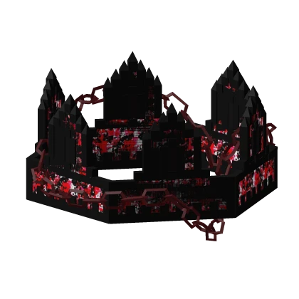 [GLITCH] Red Camo Chained Animated 8-Bit Crown