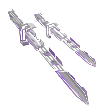 [3.0] Purple White Dual Waist Cyberpunk Sword