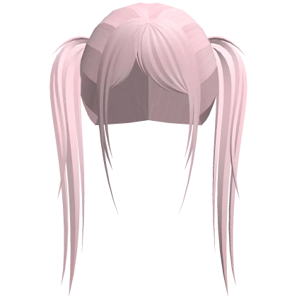 cute moe emo pigtails hair pastel pink