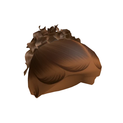 Clean Girl Middle Part Curly Bun [Brown]