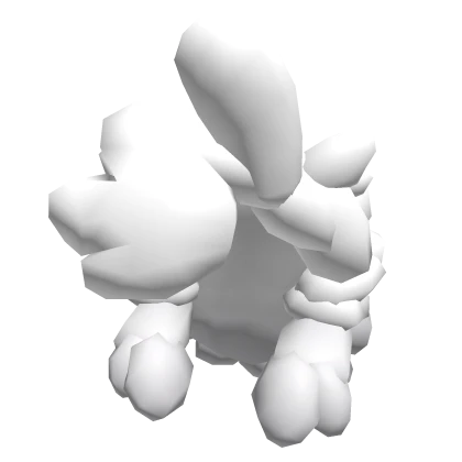 Poofy tuft hair white
