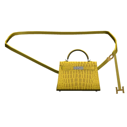 Crocodile Luxury Bag in Yellow