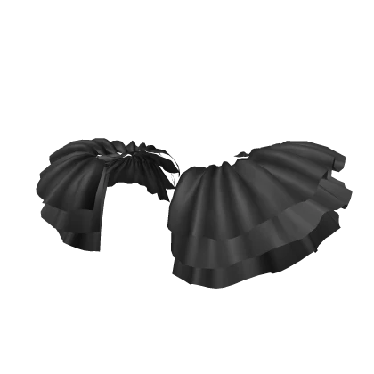 Ruffle Side Accents in Black