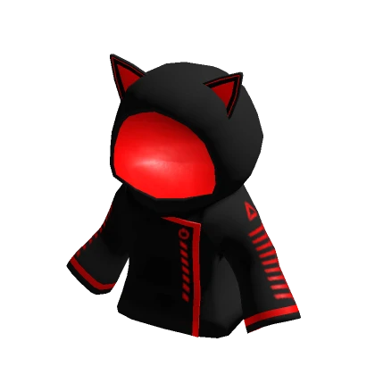 Cyberpunk Cat Hoodie - Red