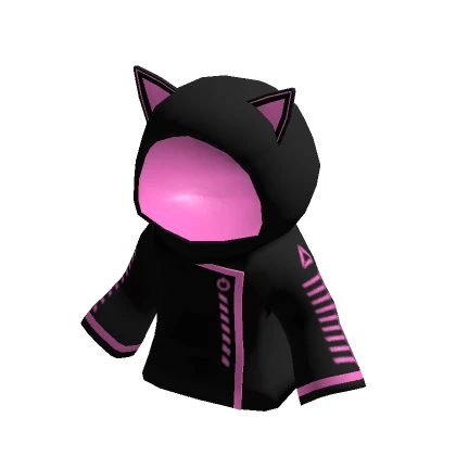 Cyberpunk Cat Hoodie - Pink