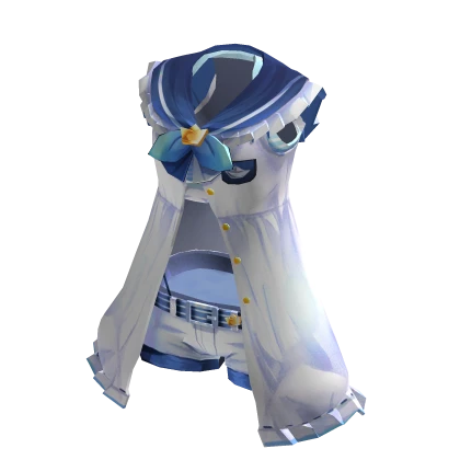 Sailor Top  Sameko Saba Origami Boat Vtuber Dress