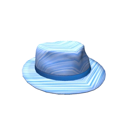 Blue Striped Party Fedora