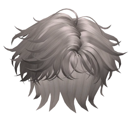 Messy Parted Light Bangs Hair(Ash)