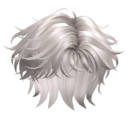 Messy Parted Light Bangs Hair(Silver)