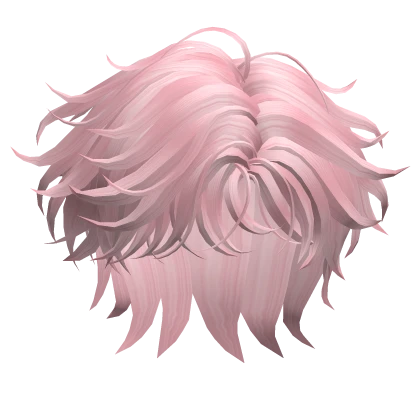 Messy Parted Light Bangs Hair(Pink)